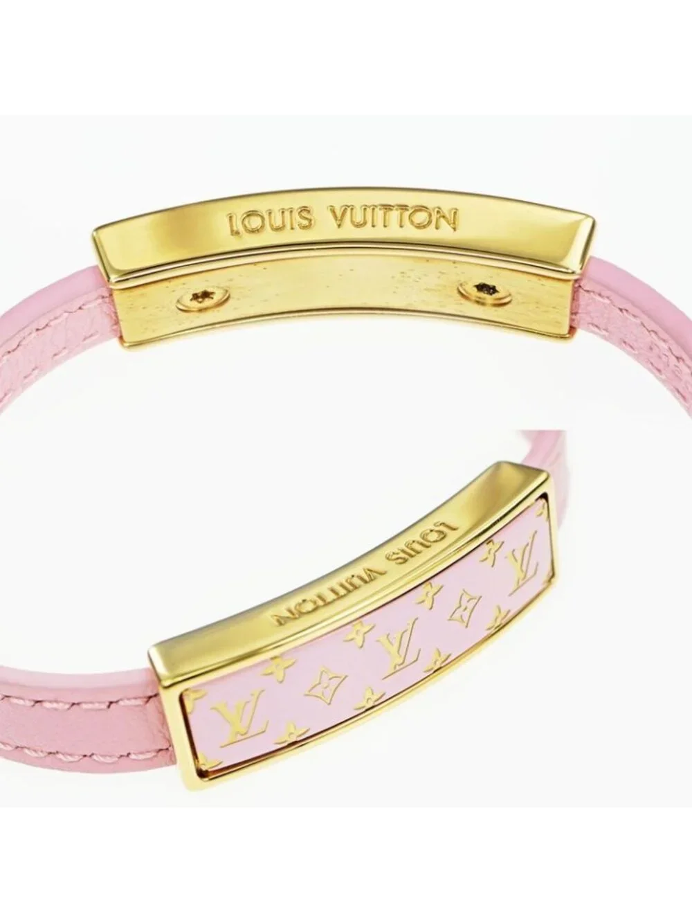Louis Vuitton Bracelet Nanogram Enamel M8803 Z Pink Gdhardware Accessorie - Picture 4 of 10
